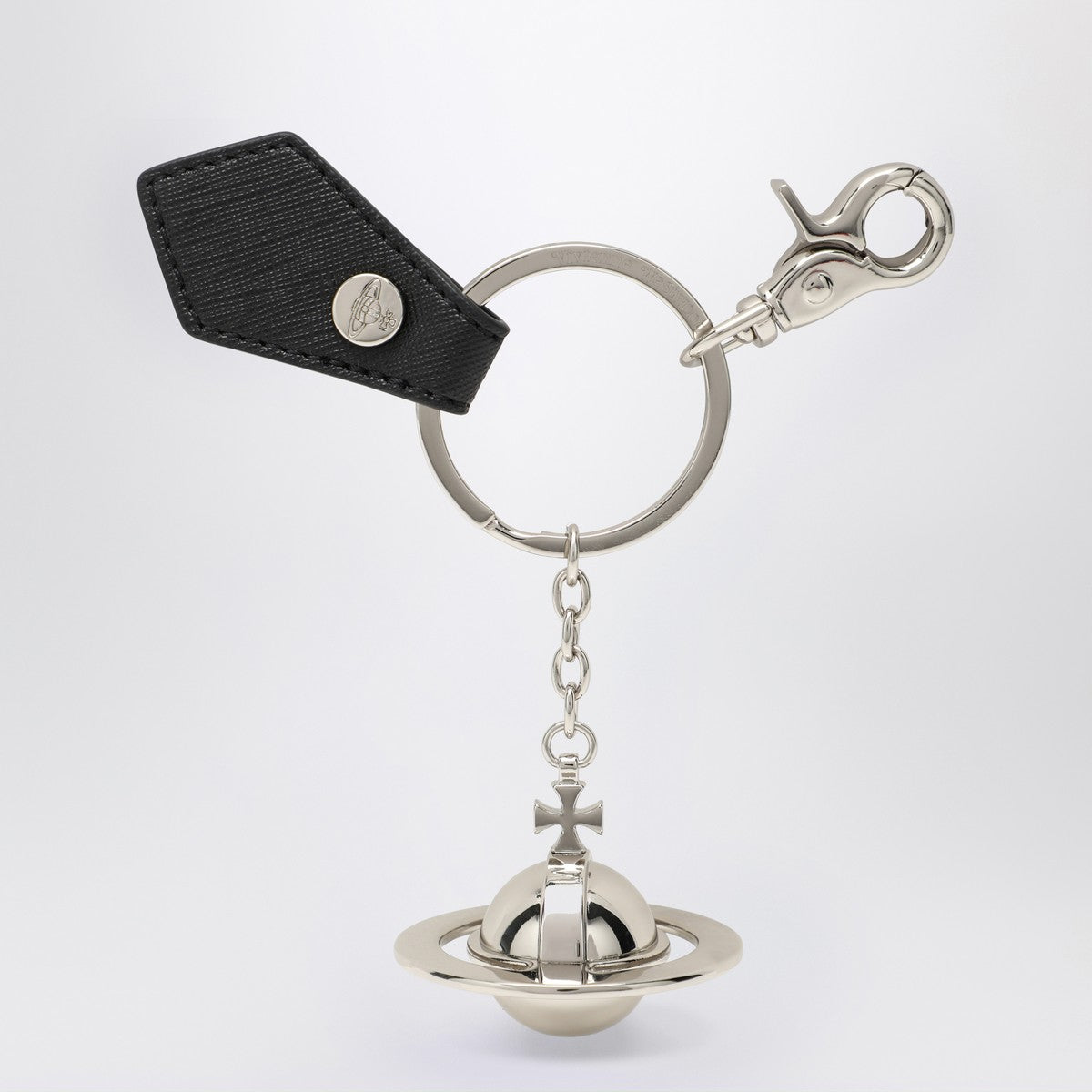 Vivienne Westwood 3D Orb black metal key ring